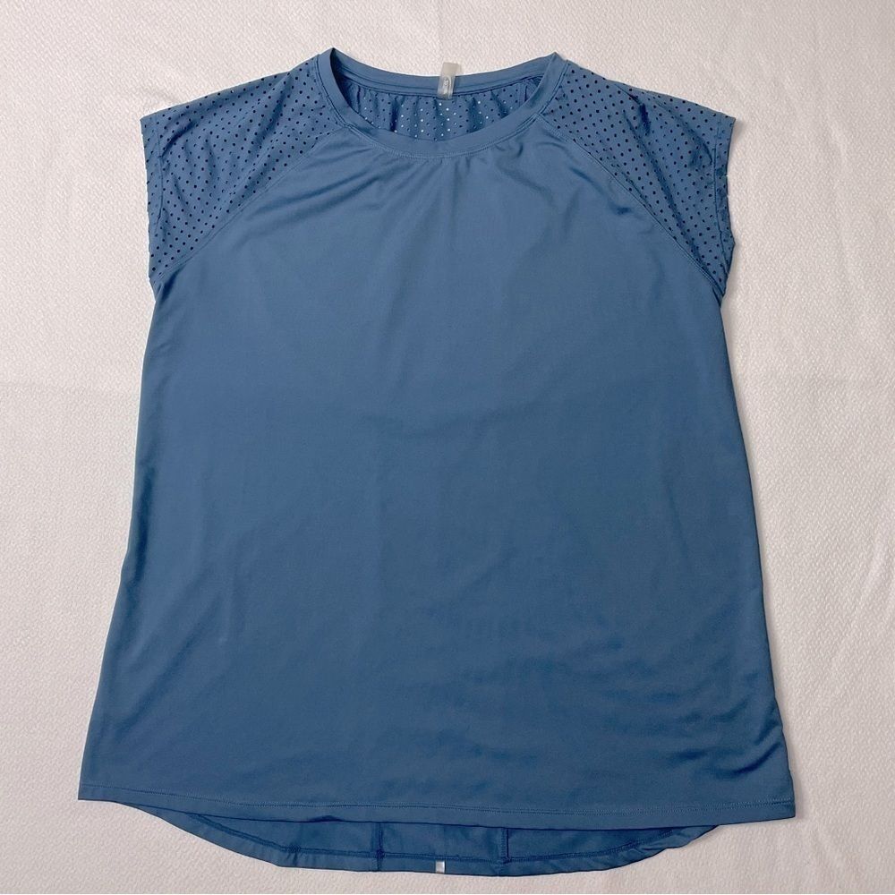 MTA Sport Shirt Blue Reflection Short Sleeves Woman’s Size Large